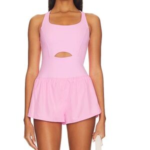 Free People Righteous Runsie FP Movement Onesie Shorts Size M Summer lovin